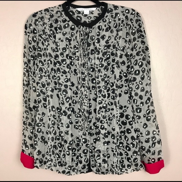 DVF Diane Von Furstenberg Silk Blouse - Picture 1 of 6